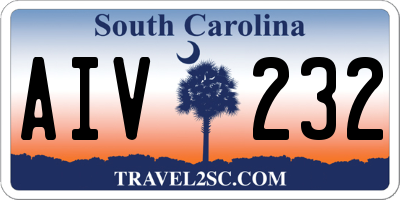 SC license plate AIV232