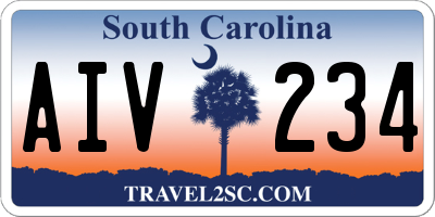 SC license plate AIV234