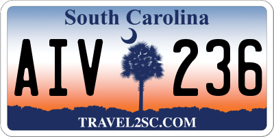 SC license plate AIV236