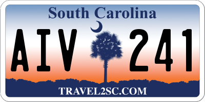 SC license plate AIV241