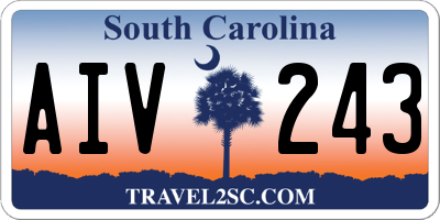 SC license plate AIV243