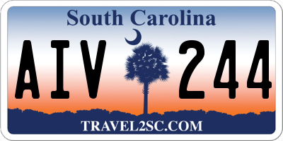 SC license plate AIV244