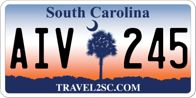 SC license plate AIV245