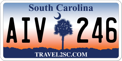 SC license plate AIV246