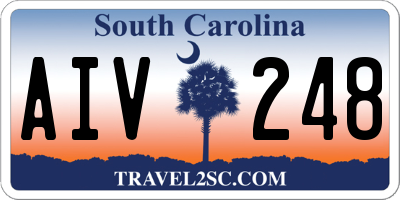 SC license plate AIV248