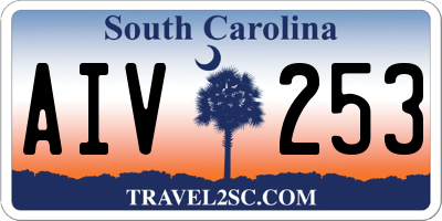 SC license plate AIV253