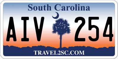 SC license plate AIV254