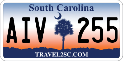 SC license plate AIV255
