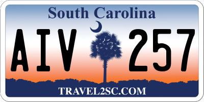 SC license plate AIV257