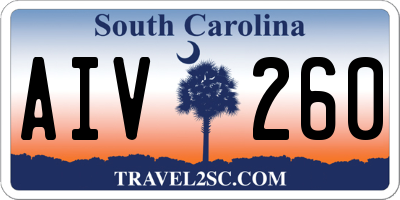 SC license plate AIV260
