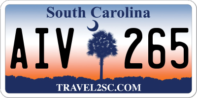 SC license plate AIV265