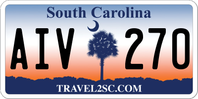 SC license plate AIV270