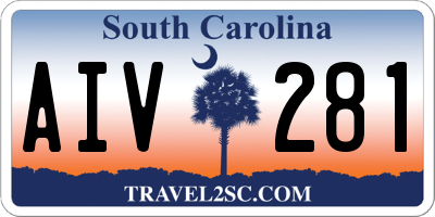 SC license plate AIV281