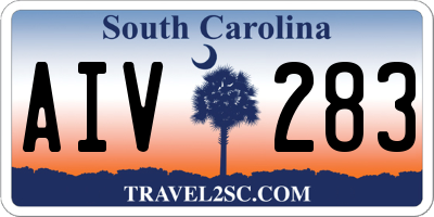 SC license plate AIV283