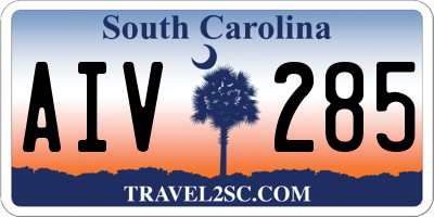 SC license plate AIV285