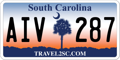 SC license plate AIV287