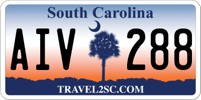 SC license plate AIV288
