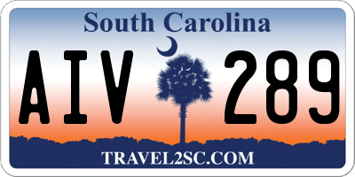 SC license plate AIV289
