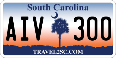 SC license plate AIV300