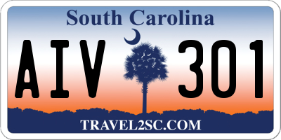 SC license plate AIV301