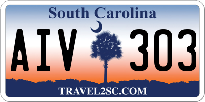 SC license plate AIV303