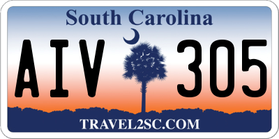 SC license plate AIV305
