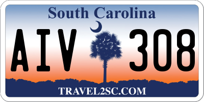SC license plate AIV308