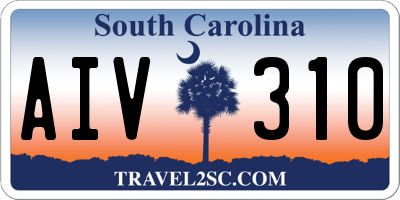 SC license plate AIV310