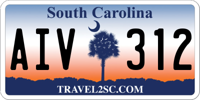 SC license plate AIV312