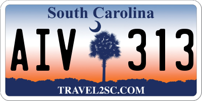 SC license plate AIV313