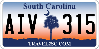 SC license plate AIV315