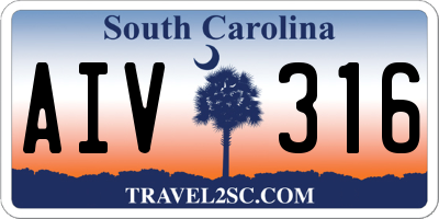 SC license plate AIV316