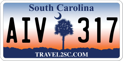 SC license plate AIV317