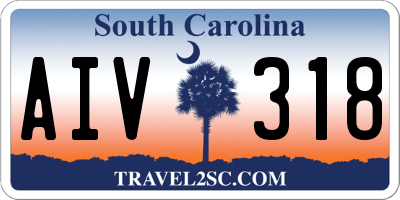 SC license plate AIV318
