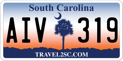 SC license plate AIV319