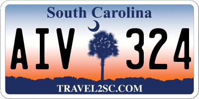 SC license plate AIV324