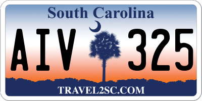 SC license plate AIV325