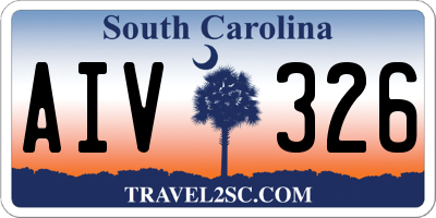 SC license plate AIV326