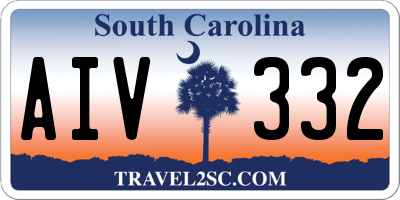 SC license plate AIV332