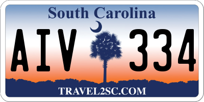 SC license plate AIV334