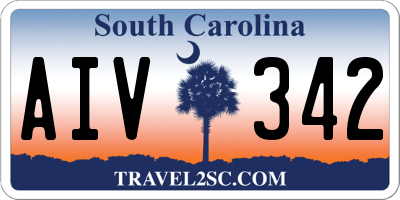 SC license plate AIV342
