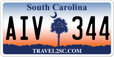 SC license plate AIV344
