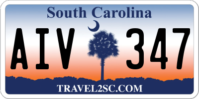 SC license plate AIV347