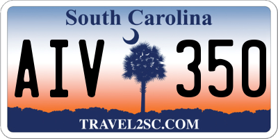 SC license plate AIV350