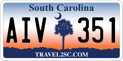 SC license plate AIV351