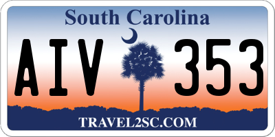 SC license plate AIV353