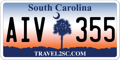 SC license plate AIV355