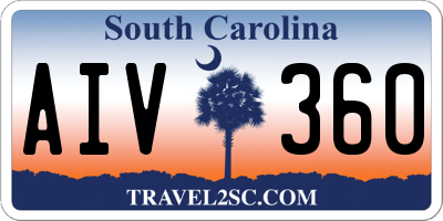 SC license plate AIV360