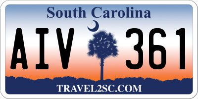 SC license plate AIV361