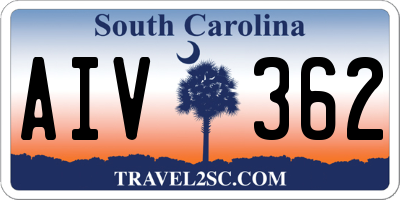SC license plate AIV362